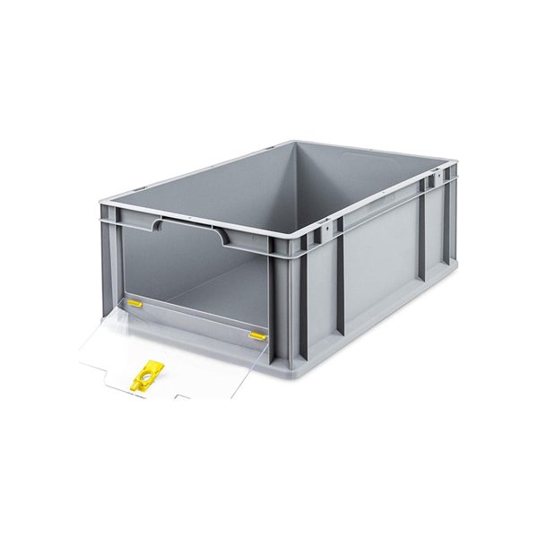 PROREGAL SparSet 10x Eurobox NextGen Insight Cover HxBxT 22 x 40 x 60 44 Liter Hoch/Gelb Eurobehälter Transportbox