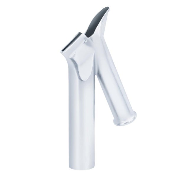 Schnellschweißdüse aus Metall für Heißluftgebläse zur Kunststoffbearbeitung.