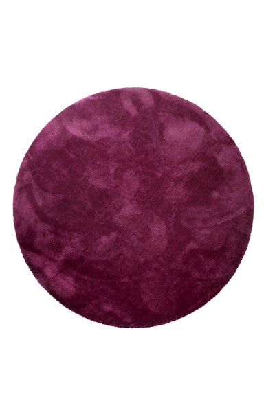 Teppich Rund Pink Violett Hochflor Pisa Homie Living 120 cm rund