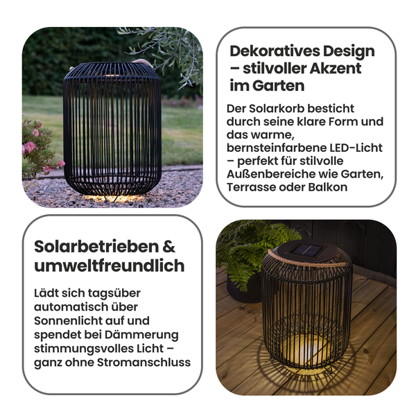 Dekorative Solarleuchte für den Garten