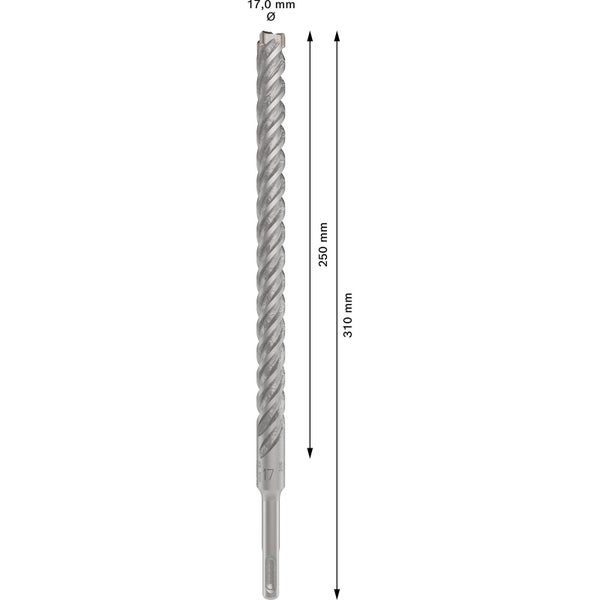 Bohrer mit den Maßen 17,0 mm Durchmesser und 310 mm Länge