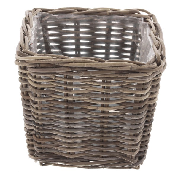 FRANK FLECHTWAREN | Pflanzer Rattan, groß, RATTAN, 27 x 27 x 25 cm