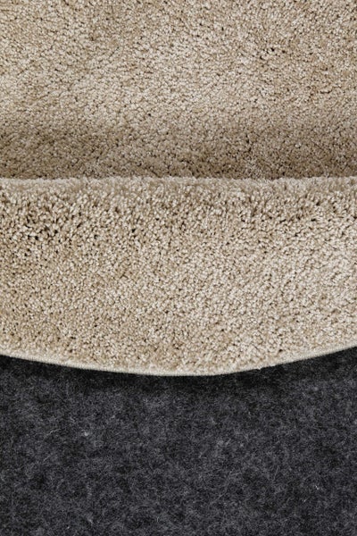 Kurzflorteppich Rund Sand Beige Wogh WECONhome 120 cm rund