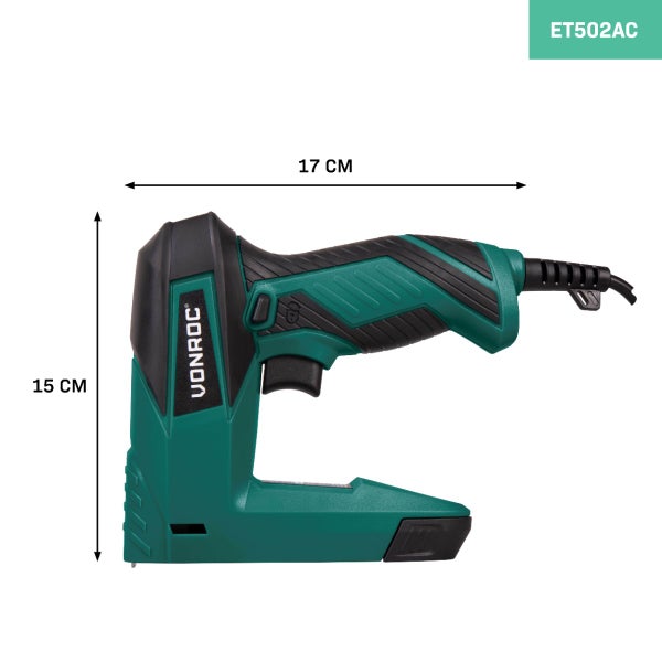 VONROC Elektro Tacker & Nagelpistole - 2in1 Tacker für Holz, Elektrischer Nagler - Inkl. 900 Tackerklammern, 300 Nägel, 30 Schuss pro Minute