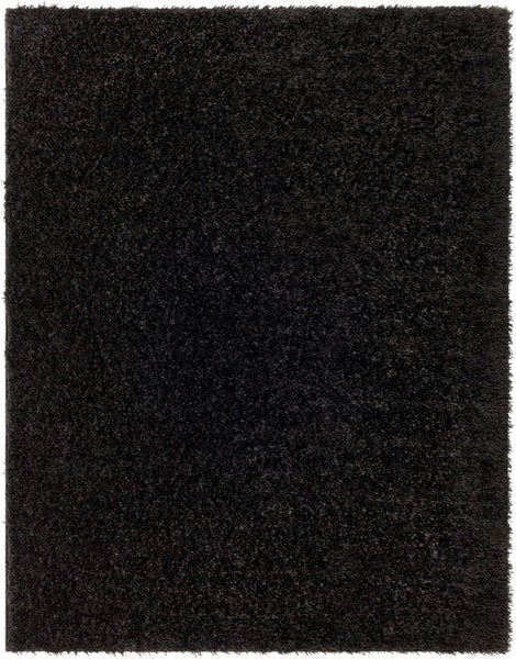 Moderner Hochfloriger Shaggy Teppich Schwarz 200x275 cm SOSO