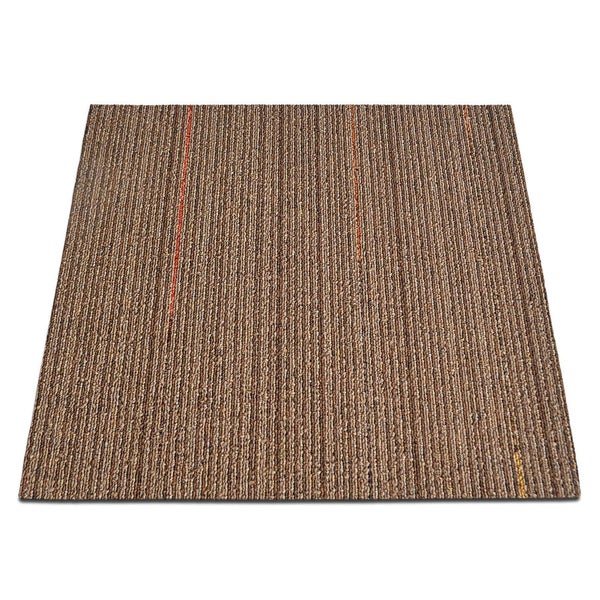 FLOORDIREKT Teppichfliese Berlin - Selbstliegend -  50x50 cm - Braun-Beige