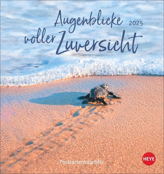 Augenblicke voller Zuversicht Postkartenkalender 2025 Worte und Bilder zum Kraft schöpfen, die Optimismus und Inspiration verbreiten. Kalender zum Aufstellen für ein positives Mindset