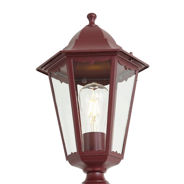Klassische Außenleuchte als Wegleuchte mit Glaseinsätzen und LED Leuchtmittel
