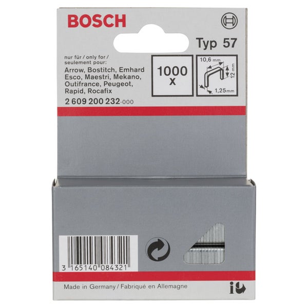 Bosch Typ 57 Klammern, 1000 Stück