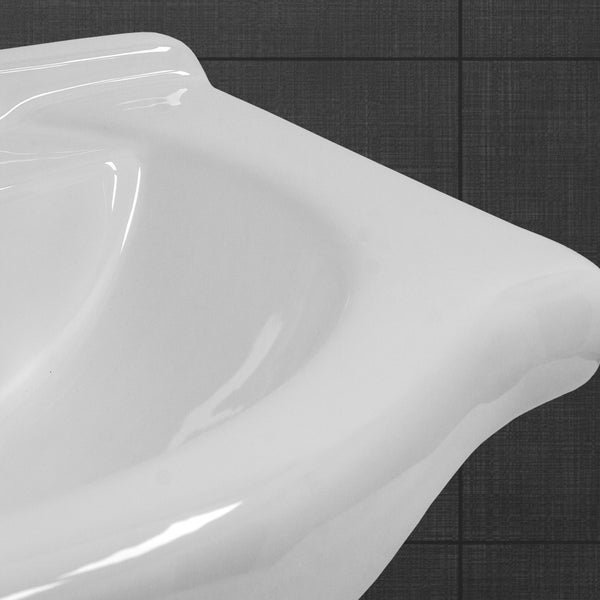 ML-Design Waschbecken aus Keramik Weiß 77x21,5x51,5 cm inkl. Ablaufgarnitur, Einbauwaschbecken mit Überlauf, Aufsatzwaschbecken Einbauwaschtisch Waschschale Waschplatz Handwaschbecken, für Badezimmer