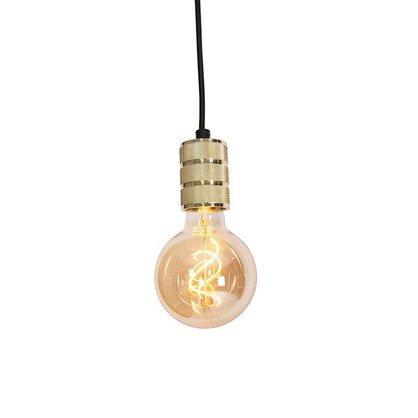 Moderne Pendelleuchte mit Metallfassung und LED Filamentlampe