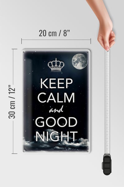 Blechschild Spruch 20x30cm Keep Calm and good night