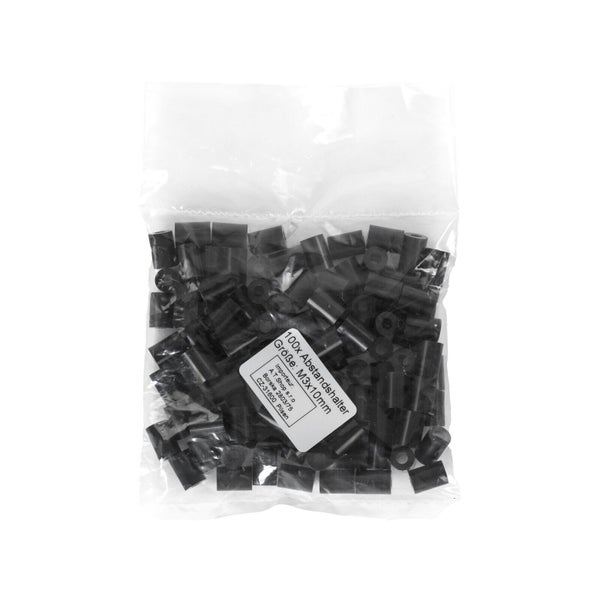 Kunststoff Abstandshalter M3 mal 10 Millimeter im 100er Set