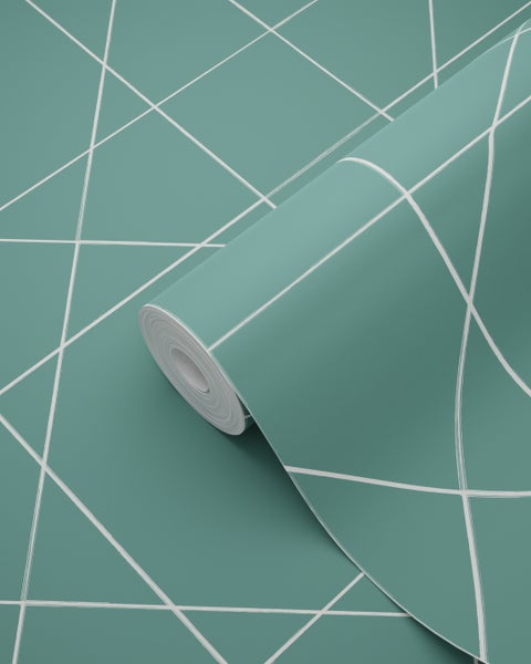 Tapetenrolle mit geometrischem Muster