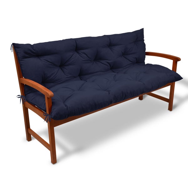 Beautissu Flair BR Bankauflage 120x50cm Dunkelblau