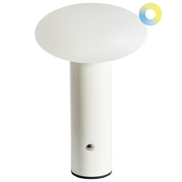 Tischleuchte mit Schirm und Sockel