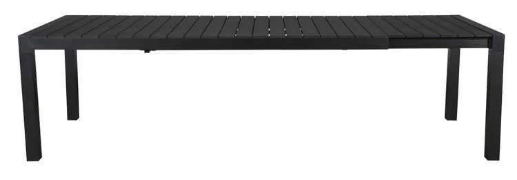 Efour Gartentisch , inkl. 1 Zusatzplatte L 205/275 cm schwarz/schwarz. 275 X 100 X 76 cm