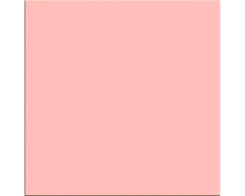 Quadratische Fliese in Rosa mit glatter Oberfläche.