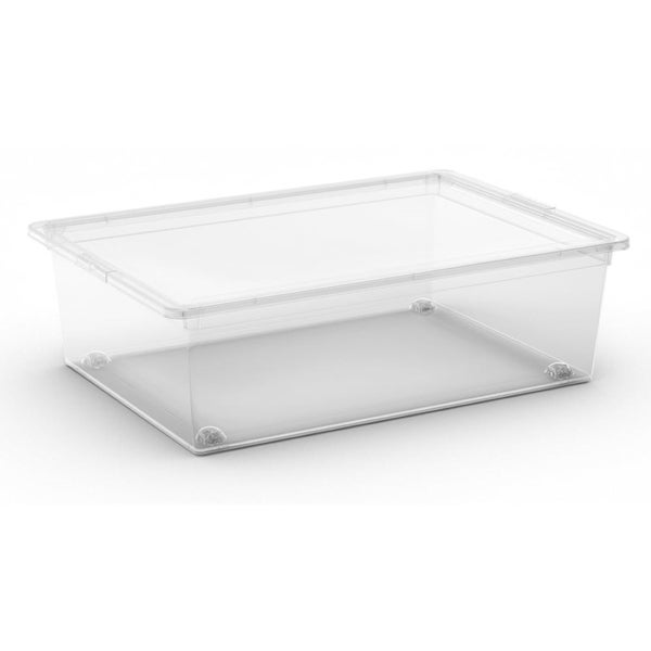 PROREGAL Aufbewahrungsbehälter HIPPO mit Deckel HxBxT 16x55x39cm27 Liter Transparent