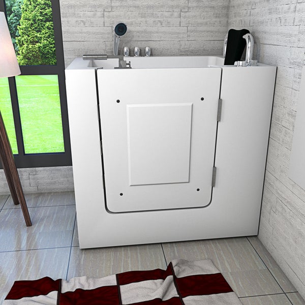 Sitzwanne Whirlpool Wanne mit Tür S02WP-TH-C-R 100x78cm