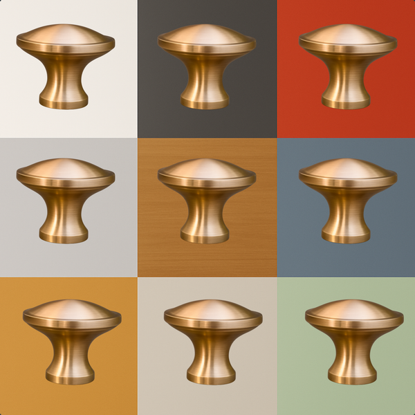 Möbelknopf aus Metall in verschiedenen Farben