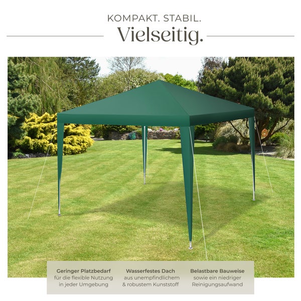Pavillon tectake Farah wasserdicht 3 x 3 m grün