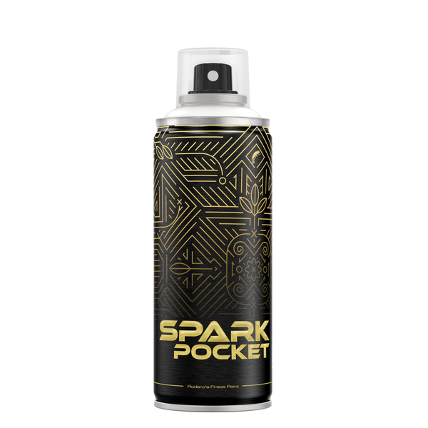 Sprühdose Spark Pocket von Rodaro Finest Paint mit geometrischem Muster für Lackierarbeiten