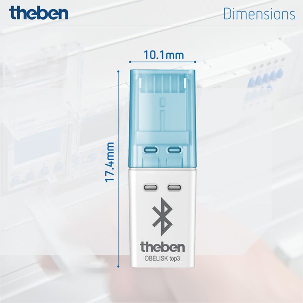 Theben 9070130 Bluetooth OBELISK top3 - Bluetooth Low-Energy Dongle für digitale Zeitschaltuhren top3