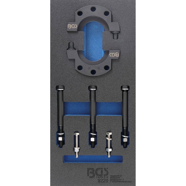BGS technic Werkzeugsatz zur Kurbelwellen-Arretierung im Werkzeugkoffer