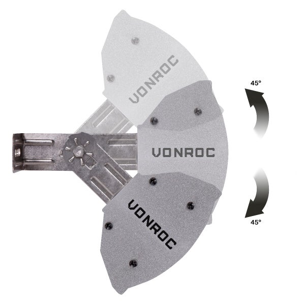 Verstellbare Wandhalterung von Vonroc mit 45 Grad Neigungswinkel nach oben und unten.