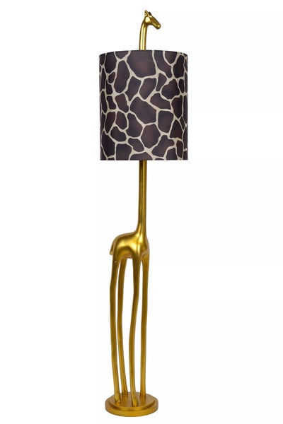 Giraffen Stehlampe mit Lampenschirm im Tiermuster