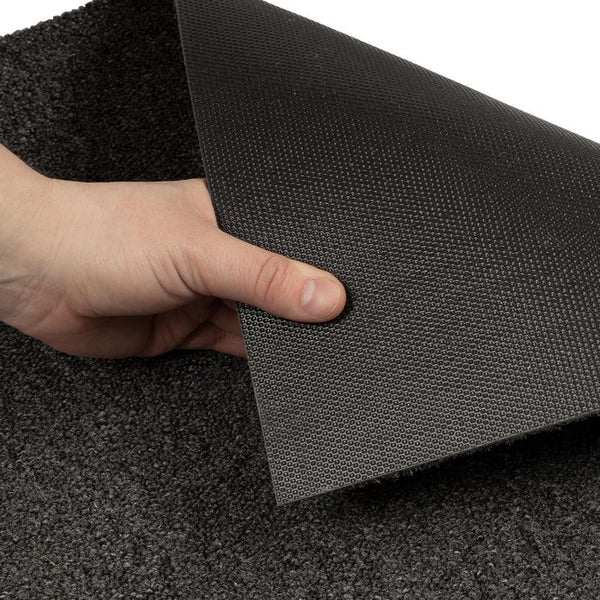FLOORDIREKT Nylon Teppichfliese Edinburgh - 50 x 50 cm - Selbstliegend - Anthrazit