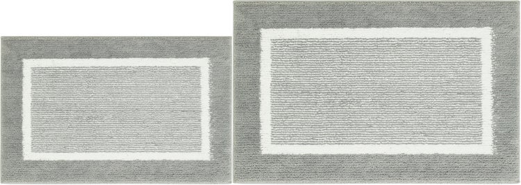 Badematten Set Maui bestehend aus zwei Badematten 40 x 60 cm und 50 x 80 cm in Grau