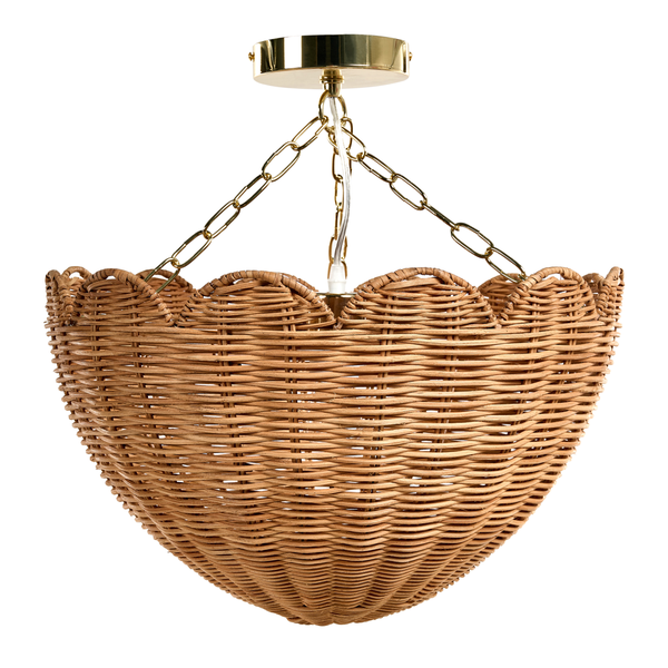 Hängeleuchte MANDEKAL Rattan Naturfarben