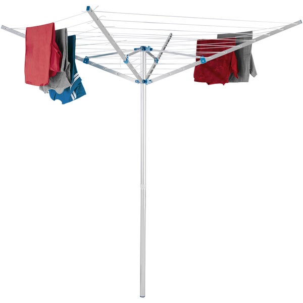 Wäschespinne tectake  150 x 150 x 196 cm aus Aluminium grau
