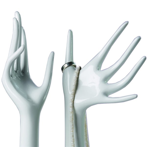 Schmuckhalter Graciosa 2er-Set  Handform Weiß