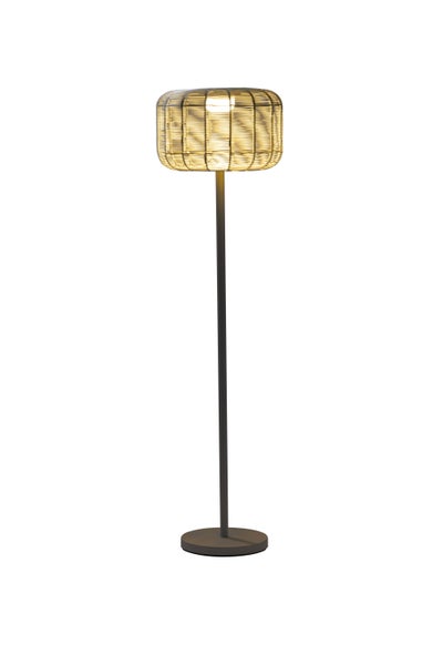 Solar-Stehlampe BELLA, Ø 38 x 145 cm, anthrazit, lichtgrau