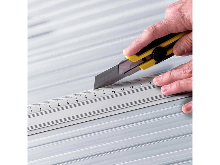 FLOORDIREKT Doppelstegplatte aus Polycarbonat - Stegplatte für Gewächshäuser - 4 mm Stärke - 60,5 x 121 cm - Transparent