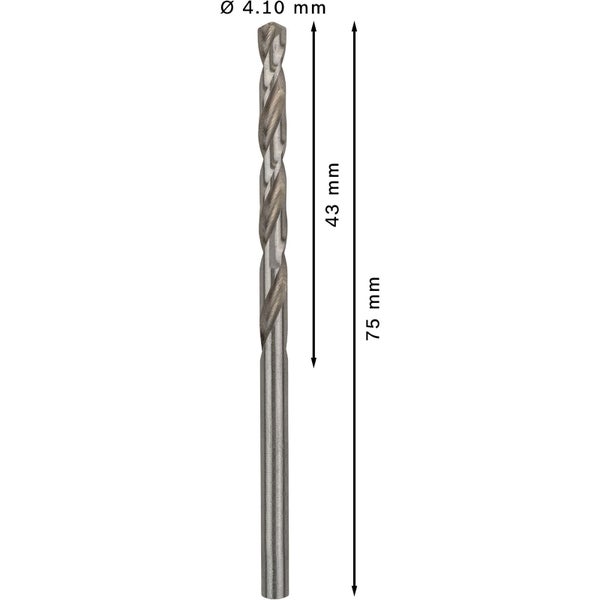 Bosch PRO Metal HSS-G Spiralbohrer 4,1 x 43 x 75 mm - 2608585486