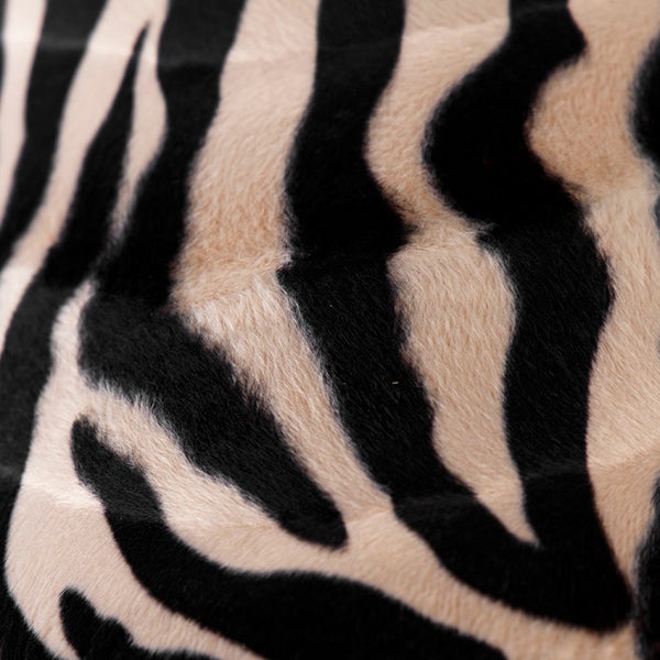 Velours Lampenschirm Zebra Design 25/25/25 Gold innen