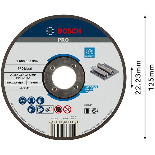Bosch Pro Metallscheibe, Durchmesser 125 Millimeter