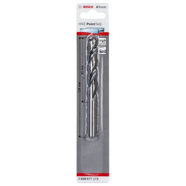 Bosch 1x HSS PointTeQ DIN 338 9 x 81 x 125 mm - 2608577173