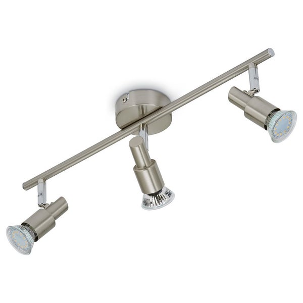 LED Deckenleuchte Spotleuchte dreh-& schwenkbar 3xGU10 9W Matt-Nickel Briloner