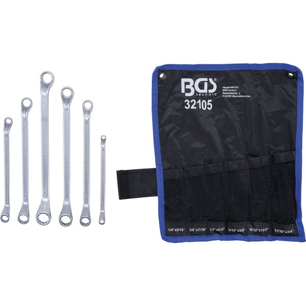BGS technic Maulschlüssel Satz mit Ringseite und Aufbewahrungstasche