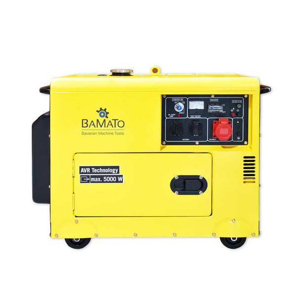 BAMATO BGE-5000D Dieselmotor Stromerzeuger für Camping und Baustelle