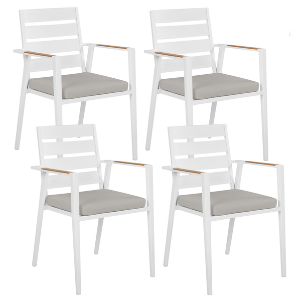 Gartensessel aus Aluminium mit Armlehnen