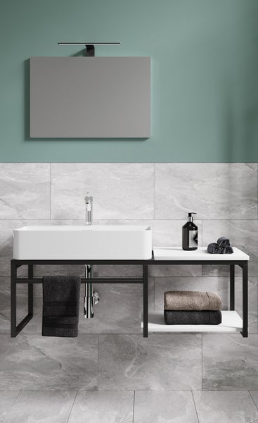 3-tlg. Waschtisch Badmöbel Waschbecken Bitila 100