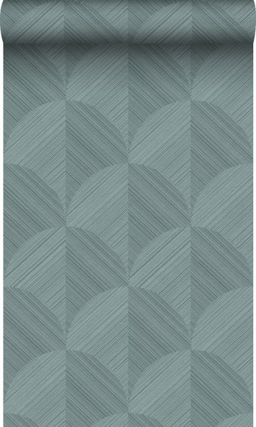 Origin Wallcoverings Öko-Strukturtapete 3D Muster Graublau - 0.53 x 10.05 m - 347938