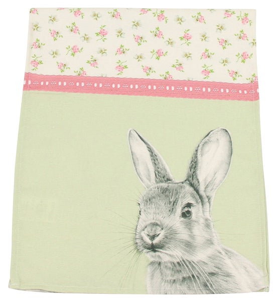 FRANK FLECHTWAREN | Tischläufer Blümchenhase, BAUMWOLLE, POLYESTER, 40 x 140 cm