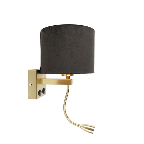 Wandleuchte mit Lampenschirm und Leselampe